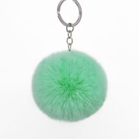 Mode 8cm Rex Kaninchen Haarball Kunstpelz Kurzhaar Tasche Schlüsselbund Anhänger Großhandel sku image 13