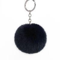 Fashion 8cm Rex Rabbit Hair Ball Faux Fur Short Hair Bag Keychain Pendant Wholesale sku image 15