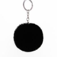 Fashion 8cm Rex Rabbit Hair Ball Faux Fur Short Hair Bag Keychain Pendant Wholesale sku image 18