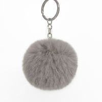 Fashion 8cm Rex Rabbit Hair Ball Faux Fur Short Hair Bag Keychain Pendant Wholesale sku image 19