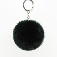 Fashion 8cm Rex Rabbit Hair Ball Faux Fur Short Hair Bag Keychain Pendant Wholesale sku image 24