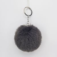 Fashion 8cm Rex Rabbit Hair Ball Faux Fur Short Hair Bag Keychain Pendant Wholesale sku image 10