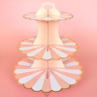 Disposable Multi-layer Paper Cake Stand Birthday Party Supplies Three-layer Hot Stamping Dessert Table Cake Decoration sku image 12