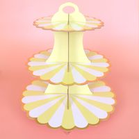 Disposable Multi-layer Paper Cake Stand Birthday Party Supplies Three-layer Hot Stamping Dessert Table Cake Decoration sku image 10
