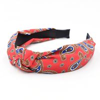Retro Bohemian Water Drop Pattern Ethnic Headband Fabric Knotted Hair Accessories Wholesale sku image 1