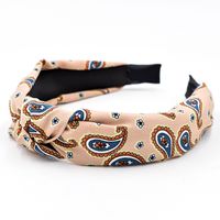 Retro Bohemian Water Drop Pattern Ethnic Headband Fabric Knotted Hair Accessories Wholesale sku image 5
