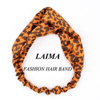 New Leopard Print Women Face Wash Street Exaggerated Fabric Headband Wholesale sku image 5