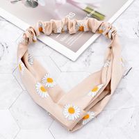 New Korean Small Daisy Headband Silk Flower Cross Women's Headband Hair Accessories sku image 7