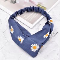 New Korean Small Daisy Headband Silk Flower Cross Women's Headband Hair Accessories sku image 8