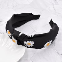 Nouveau Petit Bandeau De Cheveux Marguerite Tissu Fleur Large Bandeau Noué En Gros sku image 5