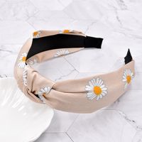 New Small Daisy Hair Band Fabric Flower Wide-sided Knotted Headband Wholesale sku image 6