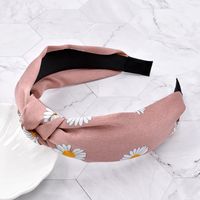 New Small Daisy Hair Band Fabric Flower Wide-sided Knotted Headband Wholesale sku image 8