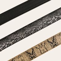 New Fashion Japanese Buckle Casual Decoration Snake Pattern Belt Wholesale main image 4