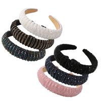 Fashion Handmade Beaded Headband Women's Big Thick Sponge Wide Brim Hot-saling Headband main image 5