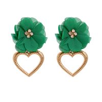 Fashion Exaggerated Heart-shaped Alloy Brand Women's Flower Earrings sku image 2