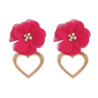 Fashion Exaggerated Heart-shaped Alloy Brand Women's Flower Earrings sku image 4