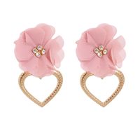 Fashion Exaggerated Heart-shaped Alloy Brand Women's Flower Earrings sku image 5
