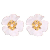 Alloy Diamond Flower Sweet Earrings For Women Hot-saling Wholesale sku image 1