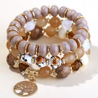 Trend Simple Metal Tree Of Life Candy Beads Multi-layer Fashion Bracelet main image 5