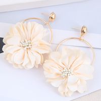 Fashion Concise Layered Petals Exaggerated Alloy Earrings For Women main image 8