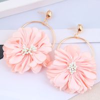 Fashion Concise Layered Petals Exaggerated Alloy Earrings For Women sku image 4