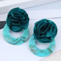 Fashion Wild Rose Concise Circle Acrylic Earrings For Women Wholesale main image 1