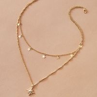 New Snowflake Simple And Versatile Five-pointed Star Alloy Clavicle Chain Long Money For Women main image 3