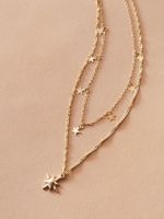 New Snowflake Simple And Versatile Five-pointed Star Alloy Clavicle Chain Long Money For Women main image 4