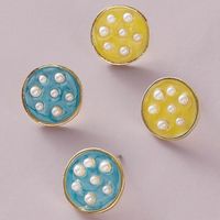 Koreanische Schöne Knopf Kreative Tropfende Farbe Perlenohrringe Großhandel main image 3