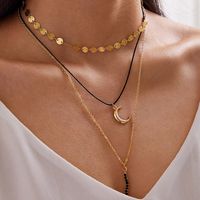 Mode Türkis Feder Liebe Mond Legierung Fünf-sterne-quadrat Perle Anhänger Halskette Für Frauen main image 3
