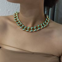 Mode Retro Einfache Aluminiumkette Geometrische Fantasie Schlüsselbein Halskette Für Frauen main image 1
