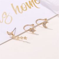 Tachonados Con Estrellas De Diamantes Y Aretes De Aleación De Tendencia De 3 Piezas Para Mujer main image 5