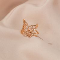 New Exaggerated Hollow Butterfly  Fashion Open Ring Wholesale main image 4