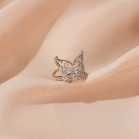 New Exaggerated Hollow Butterfly  Fashion Open Ring Wholesale main image 5