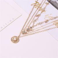 New 4-layer Six-pointed Ladies Long Multi-layer Star Alloy Pendant Necklace Sweater Chain Wholesale main image 5