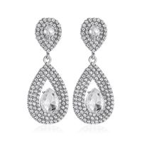 Fashion Water Droplets Plating Alloy Artificial Gemstones Earrings main image 1