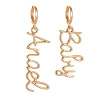 New Asymmetric Letter Popular Long Earrings Wholesale Nihaojewelry main image 2