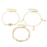 New Trendy Diamond-studded Lightning Women's Fashion Bracelet 3 Piece Set main image 1