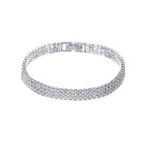 New  Simple Three-row Diamond Bracelet main image 1