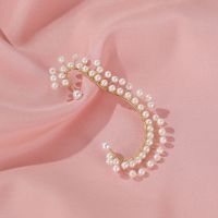 New Ear Clips Pearl One-piece Earrings  Wholesale main image 3