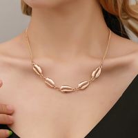 New Fashion Items Retro Shell Women's Alloy Necklace Sexy Metal Clavicle Chain main image 3