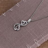 New Love You To The Moon And Back English Letter Geometric Pendant Clavicle Chain main image 4