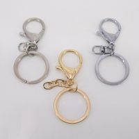 30mm Key Ring Pendant Color Preservation Electroplating Keychain Zinc Alloy Lobster Clasp Jewelry Accessories main image 3