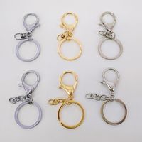 30mm Key Ring Pendant Color Preservation Electroplating Keychain Zinc Alloy Lobster Clasp Jewelry Accessories main image 4