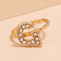 Korean Design Ring Fashion Trend Creative Compact G Letter Ring Wholesale main image 4