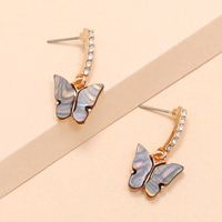 Pendientes De Mariposa De Diamantes De Marea Simple Dulce Hada Salvaje De La Moda De Corea main image 4