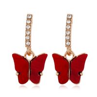 Korea Fashion Wild Fairy Sweet Simple Tide Diamond Butterfly Earrings main image 3