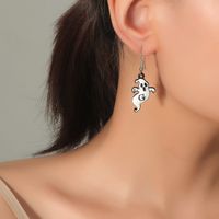 Fashion Trend Simple Halloween Cute And Funny Ghost Dripping Earrings main image 2