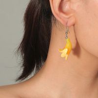 Sweet And Lovely All-match Resin Banana New Creative Earrings Wholesale main image 2