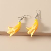 Sweet And Lovely All-match Resin Banana New Creative Earrings Wholesale main image 3